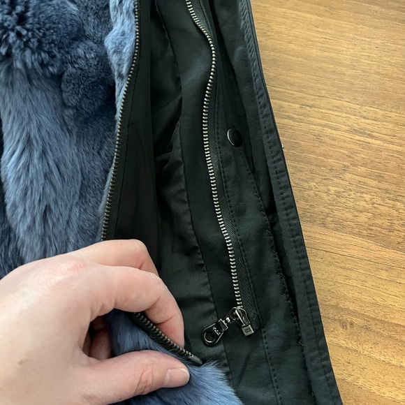 Rabbit fur Parka with a great hood. Gently loved sold as is ~, - Picture 4 of 16